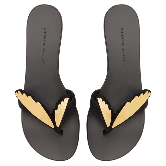 Giuseppe Zanotti Shoes - giuseppe zanotti BNIB suede & gold wing sandals